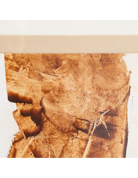 Lot de 2 Grandes Toiles murales peintes sous verre motif abstrait Cadre en bois de pin abouté 80x100 Ocréa 