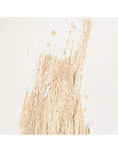 Grande Toile murale peinte design abstrait 80x150 Blanc Noir Beige Noctéa 
