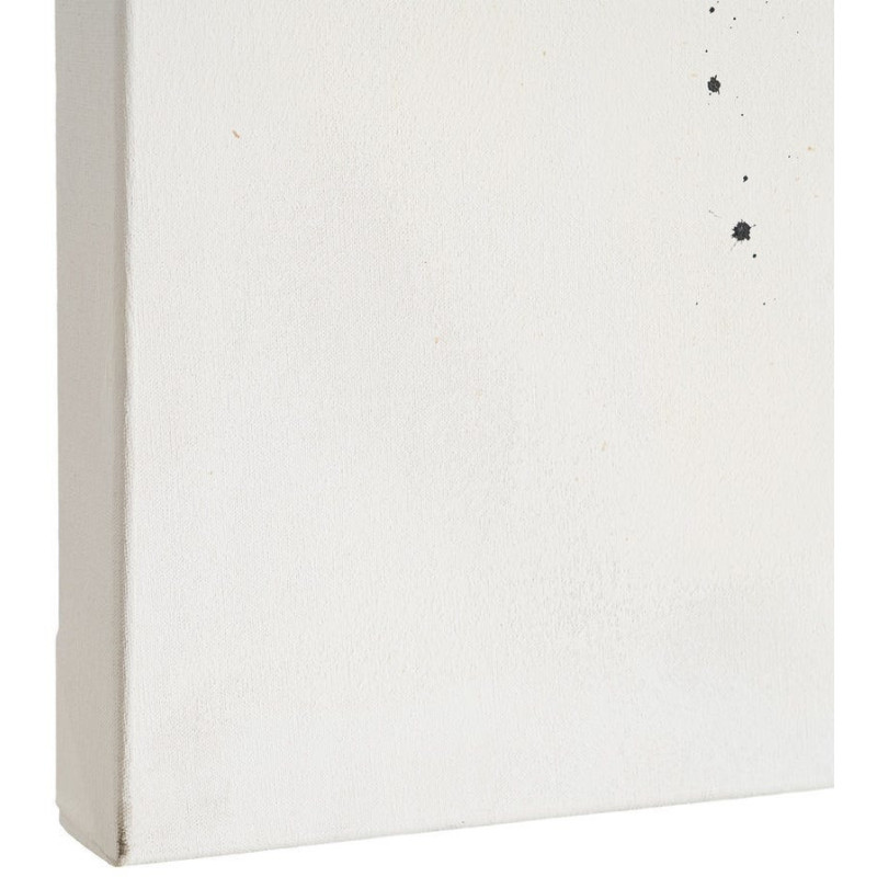 Grande Toile murale peinte design abstrait 80x150 Blanc Noir Beige Noctéa 