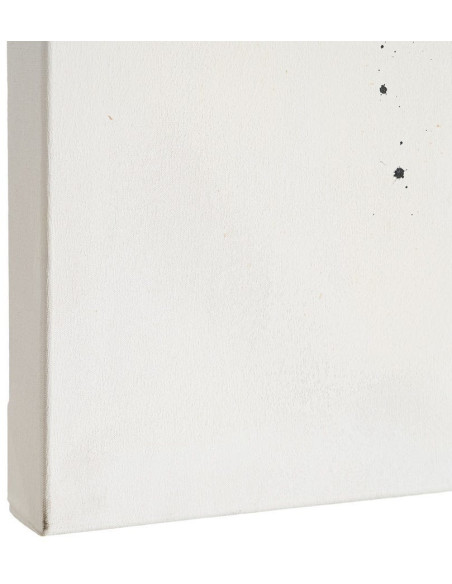 Grande Toile murale peinte design abstrait 80x150 Blanc Noir Beige Noctéa 