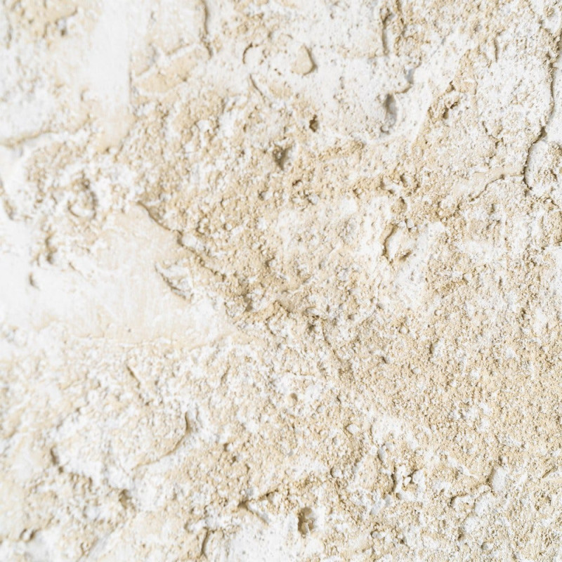 Grande Toile murale peinte design abstrait 112x162 Cadre en bois d'ayous Beige Blanc Marron Silenci 