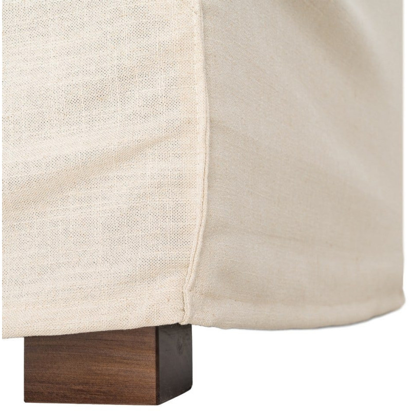 Canapé design contemporain Droit 3 places 215 cm Tissu Beige Bois massi Nubéa 