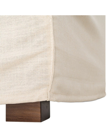 Canapé design contemporain Droit 3 places 215 cm Tissu Beige Bois massi Nubéa 