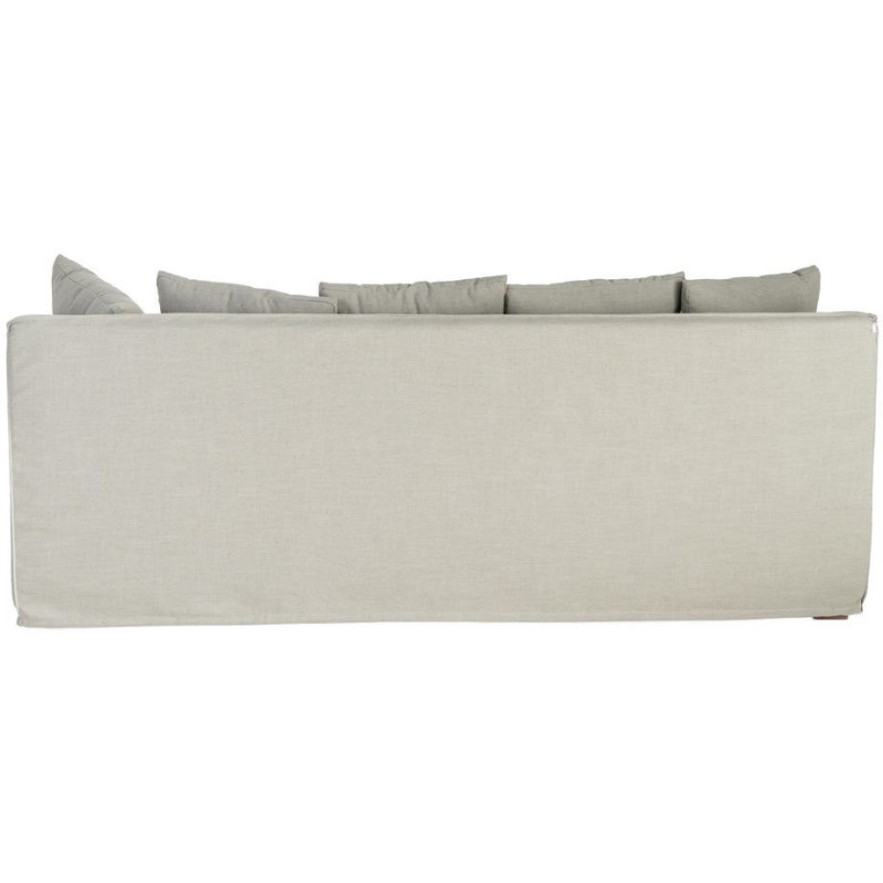 Canapé design contemporain Droit 3 places 215 cm Tissu Vert Bois massi Nubéa 