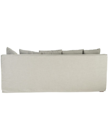 Canapé design contemporain Droit 3 places 215 cm Tissu Vert Bois massi Nubéa 