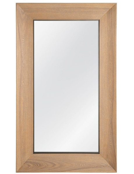 Grand Miroir mural XXL style scandinave Rectangulaire 110x186 Bois MDF Naturel Laredo 