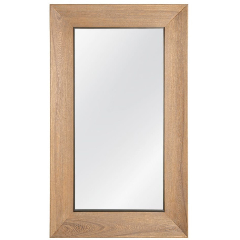 Grand Miroir mural XXL style scandinave Rectangulaire 110x186 Bois MDF Naturel Laredo 