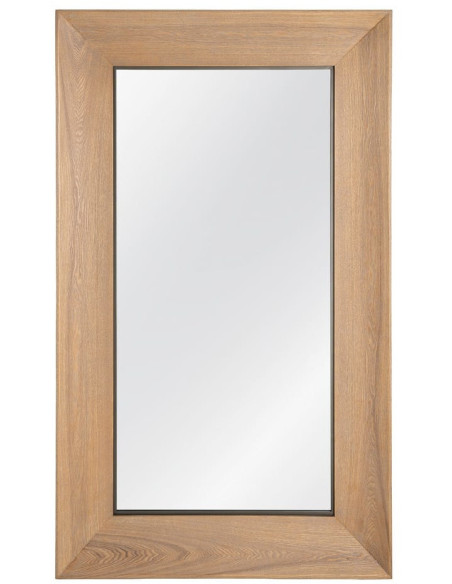 Grand Miroir mural XXL style scandinave Rectangulaire 110x186 Bois MDF Naturel Laredo 
