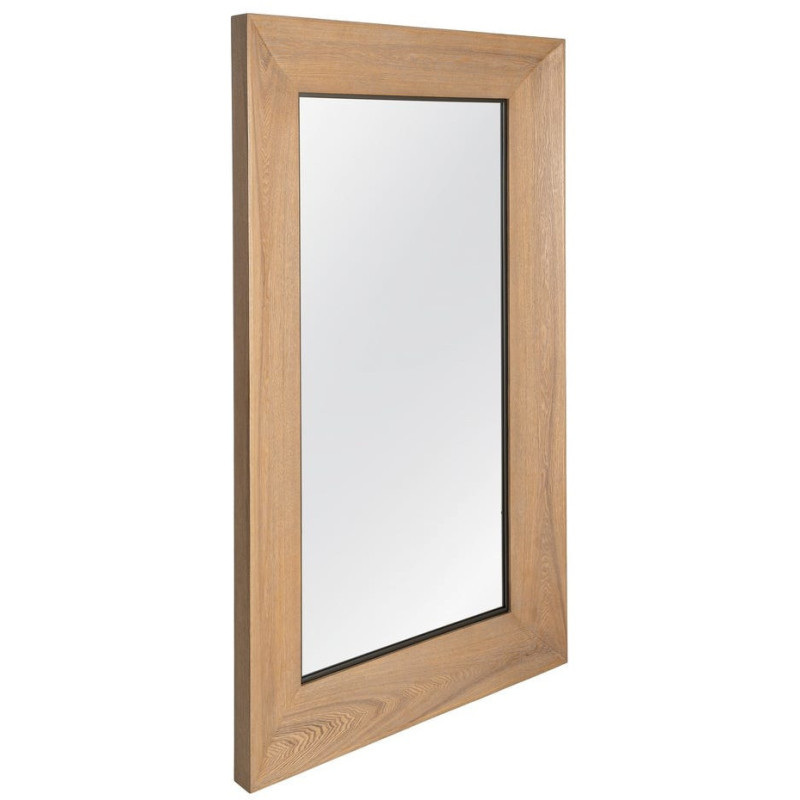 Grand Miroir mural XXL style scandinave Rectangulaire 110x186 Bois MDF Naturel Laredo 