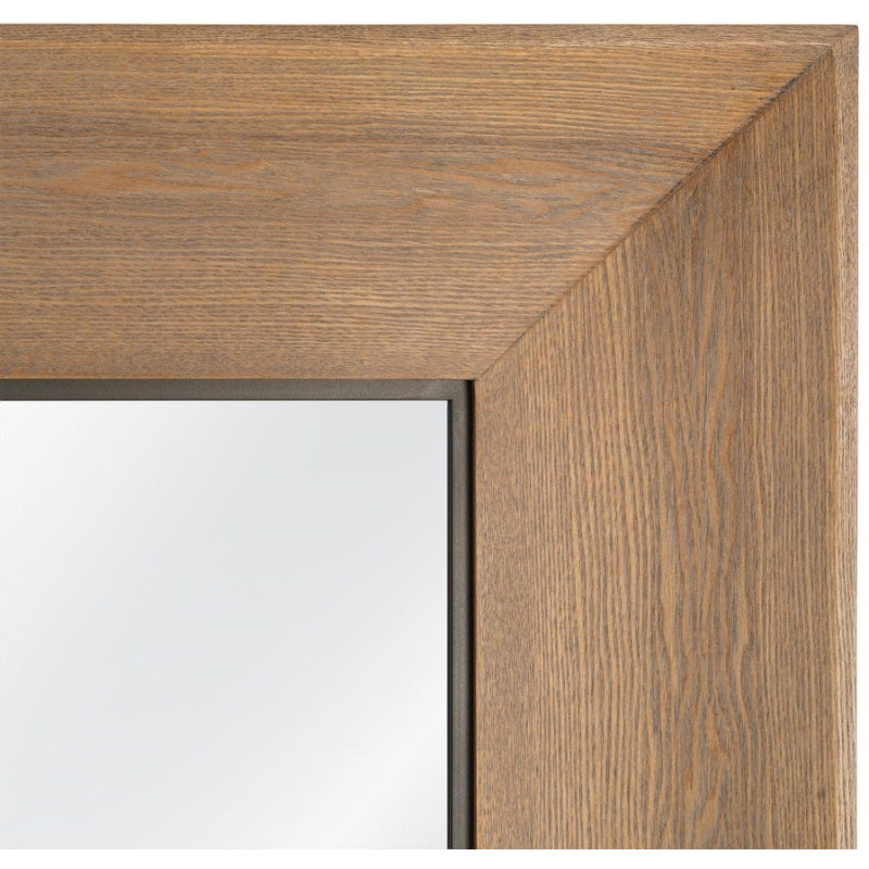 Grand Miroir mural XXL style scandinave Rectangulaire 110x186 Bois MDF Naturel Laredo 