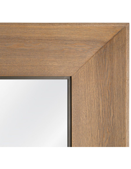 Grand Miroir mural XXL style scandinave Rectangulaire 110x186 Bois MDF Naturel Laredo 