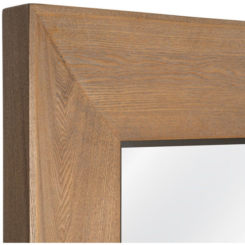 Grand Miroir mural XXL style scandinave Rectangulaire 110x186 Bois MDF Naturel Laredo 