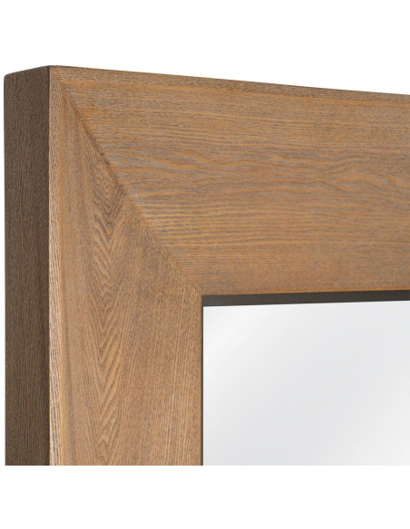 Grand Miroir mural XXL style scandinave Rectangulaire 110x186 Bois MDF Naturel Laredo 