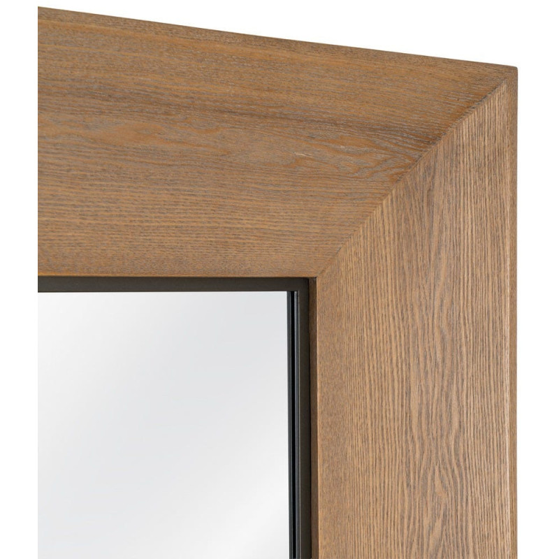 Grand Miroir mural XXL style scandinave Rectangulaire 110x186 Bois MDF Naturel Laredo 
