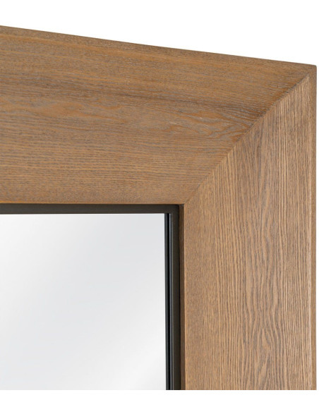 Grand Miroir mural XXL style scandinave Rectangulaire 110x186 Bois MDF Naturel Laredo 