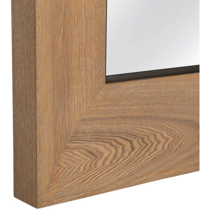 Grand Miroir mural XXL style scandinave Rectangulaire 110x186 Bois MDF Naturel Laredo 