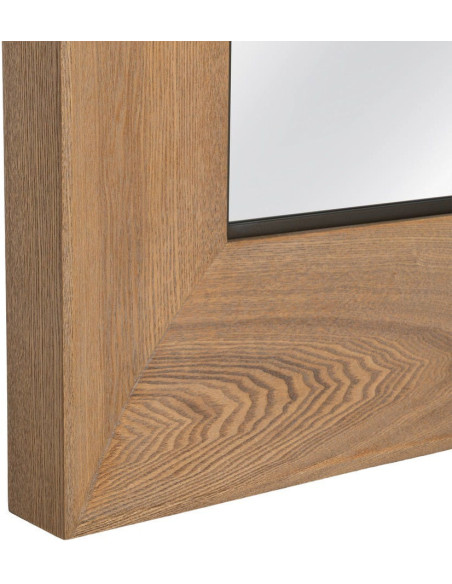 Grand Miroir mural XXL style scandinave Rectangulaire 110x186 Bois MDF Naturel Laredo 
