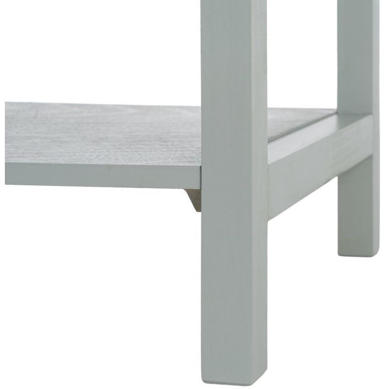 Table de chevet arrondie scandinave moderne 1 tiroir 1 étagère Bois MDF Bois de pin Vert clair Veliona 