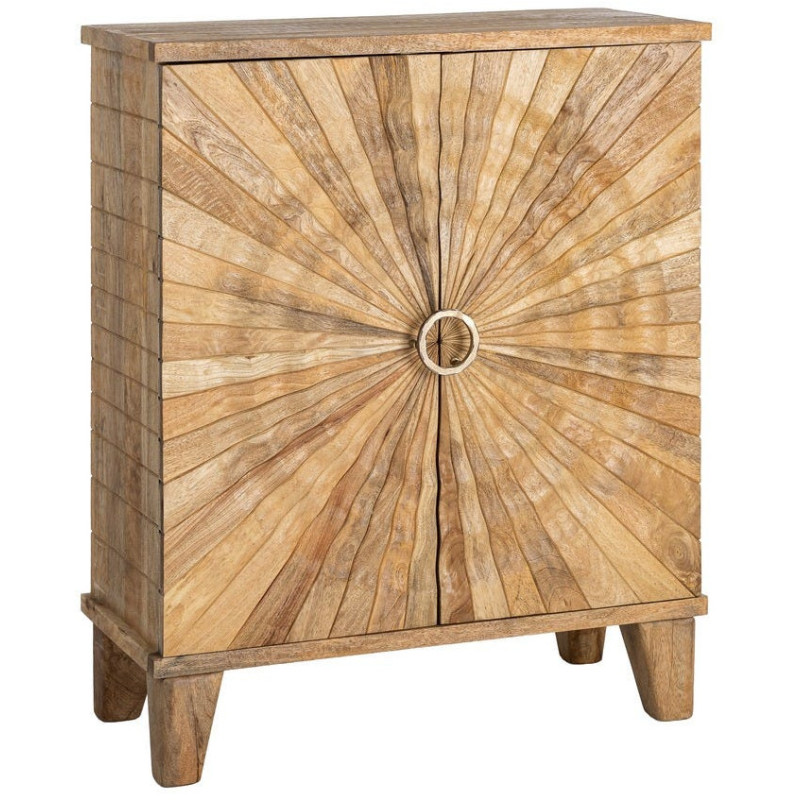 Buffet design ethnique chic Bas 2 portes Bois de manguier Naturel Solarys 