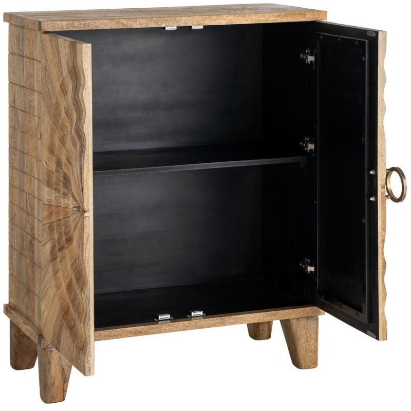 Buffet design ethnique chic Bas 2 portes Bois de manguier Naturel Solarys 