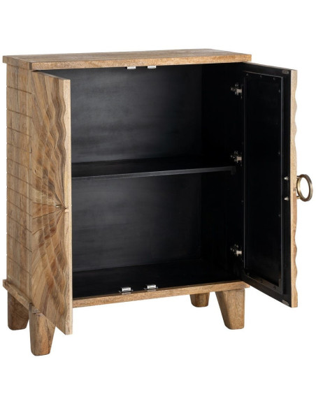 Buffet design ethnique chic Bas 2 portes Bois de manguier Naturel Solarys 