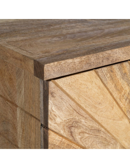 Buffet design ethnique chic Bas 2 portes Bois de manguier Naturel Solarys 