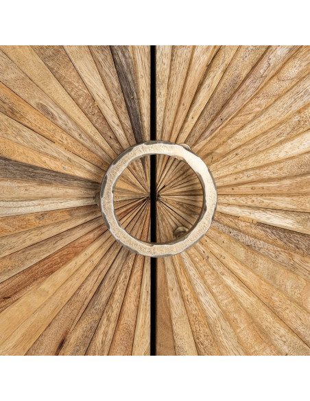 Buffet design ethnique chic Bas 2 portes Bois de manguier Naturel Solarys 