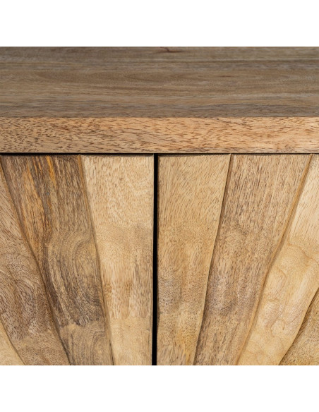 Buffet design ethnique chic Bas 2 portes Bois de manguier Naturel Solarys 