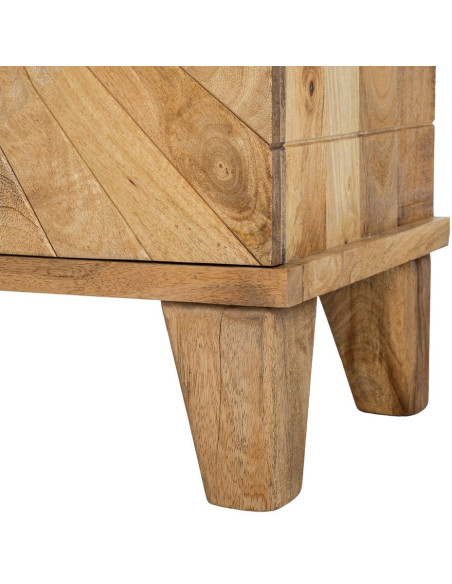 Buffet design ethnique chic Bas 2 portes Bois de manguier Naturel Solarys 