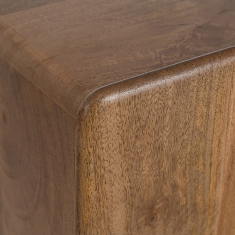 Buffet japandi minimaliste Bas 3 portes 160 cm Bois de manguier Naturel Kyvora 