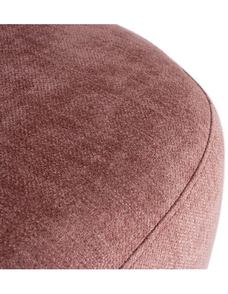 Fauteuil pivotant rétro organique Tissu Rose saumon Bois MDF Métal Sorevia 