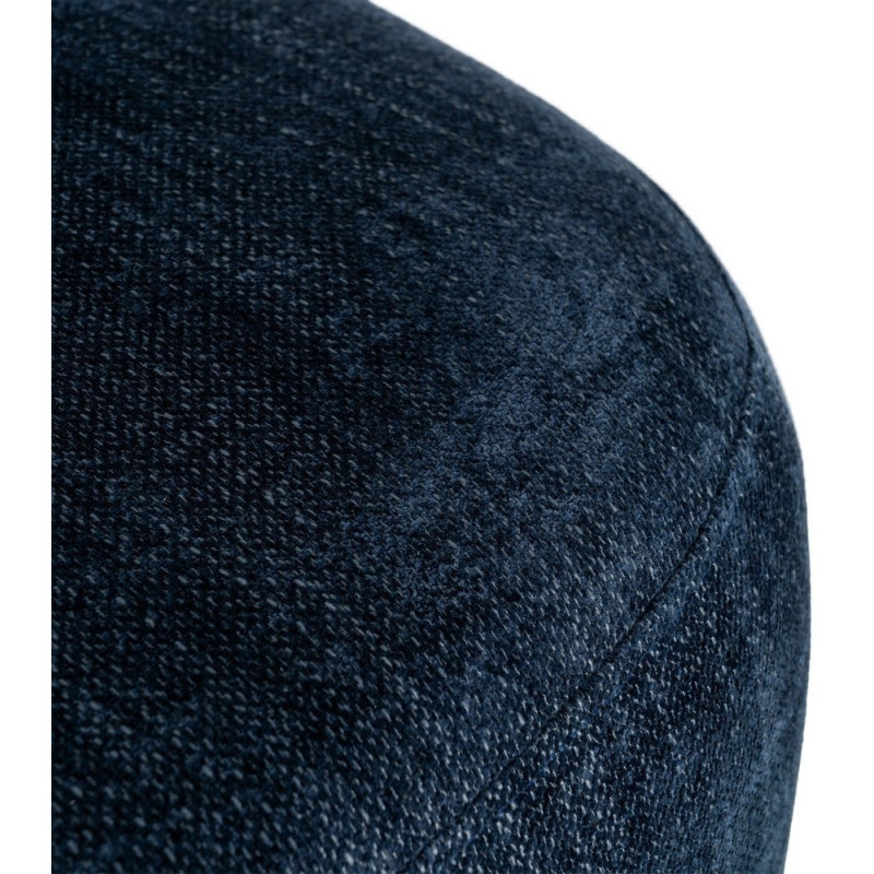 Fauteuil pivotant rétro organique Tissu Bleu Bois MDF Métal Sorevia 