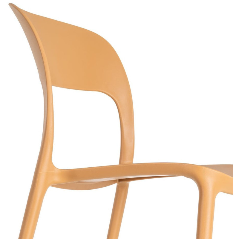 Lot de 4 Chaises de jardin design Polypropylène Jaune ocre Montelia 