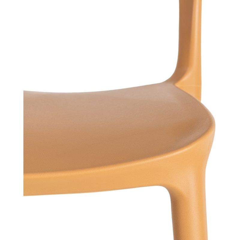 Lot de 4 Chaises de jardin design Polypropylène Jaune ocre Montelia 