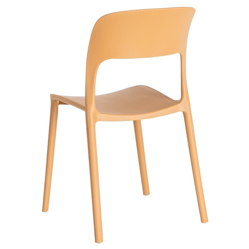 Lot de 4 Chaises de jardin design Polypropylène Jaune ocre Montelia 