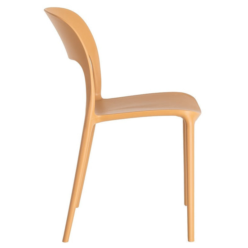 Lot de 4 Chaises de jardin design Polypropylène Jaune ocre Montelia 