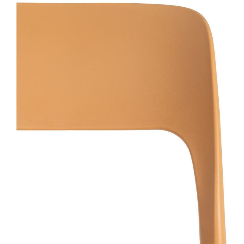 Lot de 4 Chaises de jardin design Polypropylène Jaune ocre Montelia 