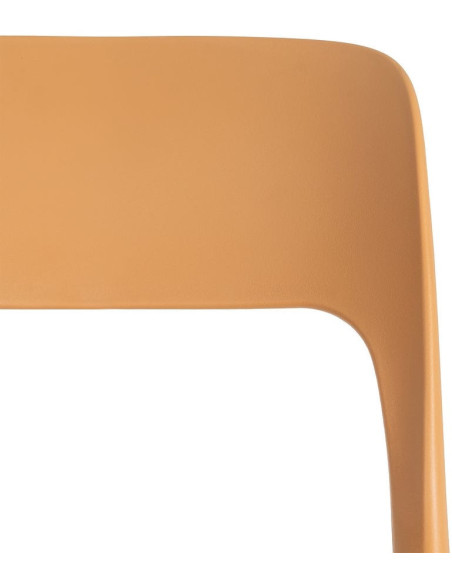 Lot de 4 Chaises de jardin design Polypropylène Jaune ocre Montelia 