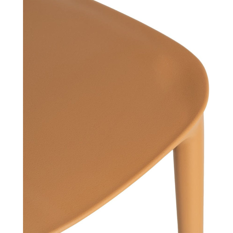 Lot de 4 Chaises de jardin design Polypropylène Jaune ocre Montelia 