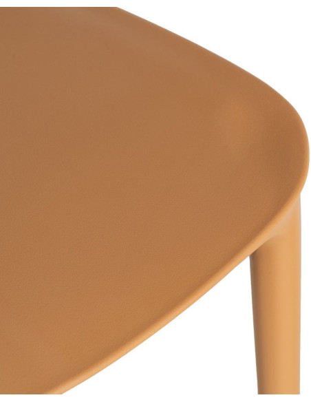 Lot de 4 Chaises de jardin design Polypropylène Jaune ocre Montelia 