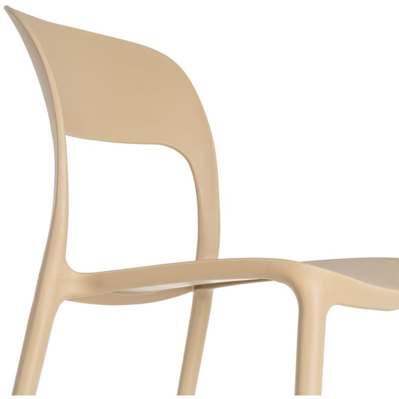 Lot de 4 Chaises de jardin design Polypropylène Beige Montelia 