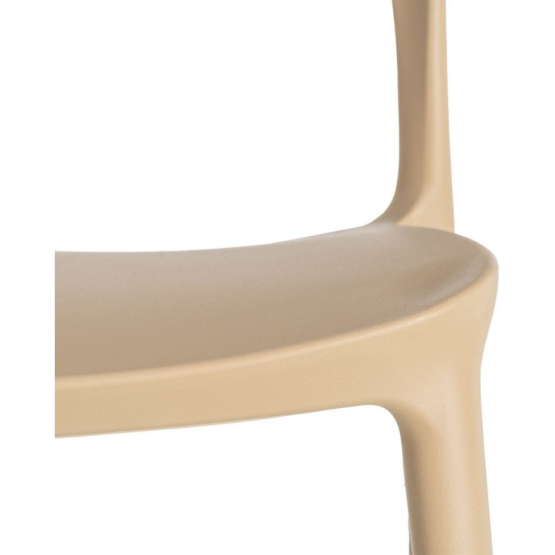 Lot de 4 Chaises de jardin design Polypropylène Beige Montelia 