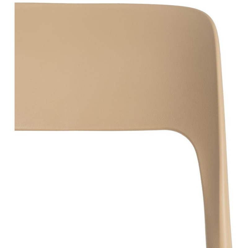 Lot de 4 Chaises de jardin design Polypropylène Beige Montelia 