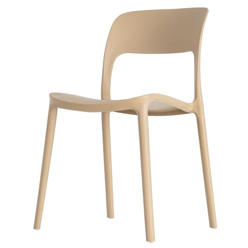 Lot de 4 Chaises de jardin design Polypropylène Beige Montelia 