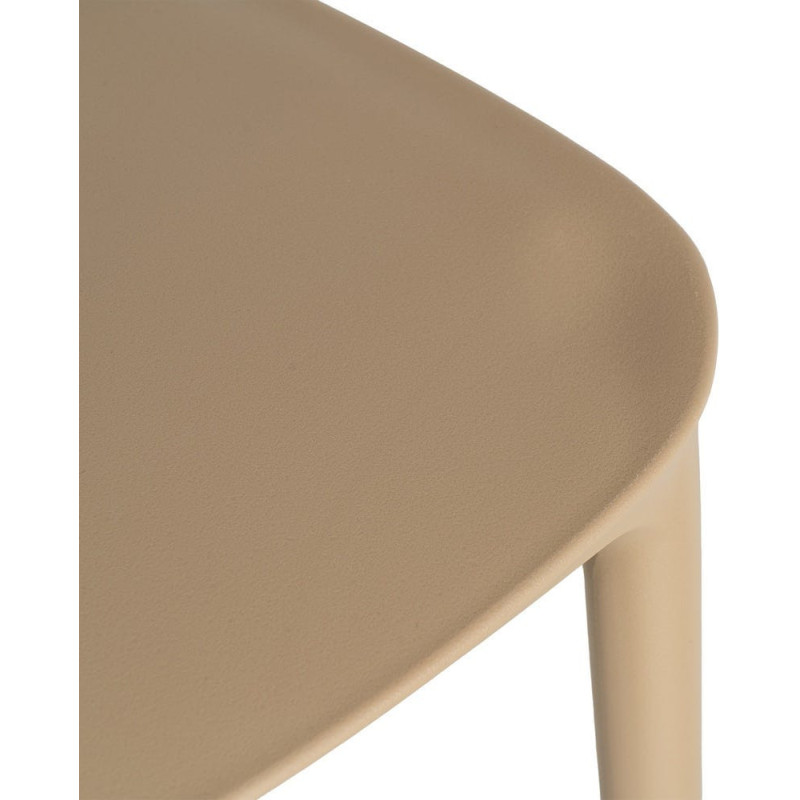 Lot de 4 Chaises de jardin design Polypropylène Beige Montelia 