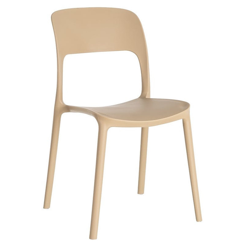 Lot de 4 Chaises de jardin design Polypropylène Beige Montelia