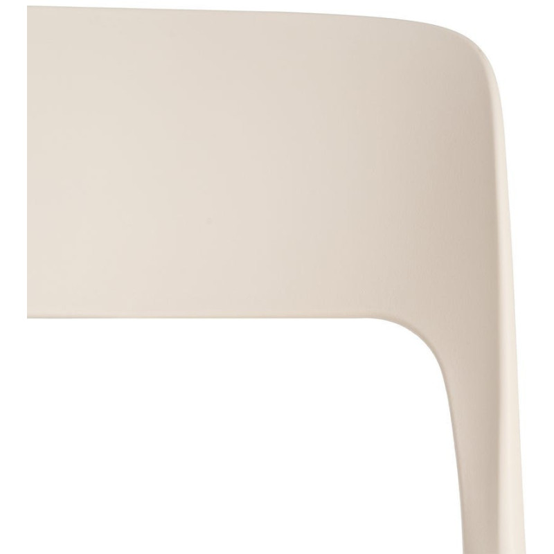 Lot de 4 Chaises de jardin design Polypropylène Blanc crème Montelia 