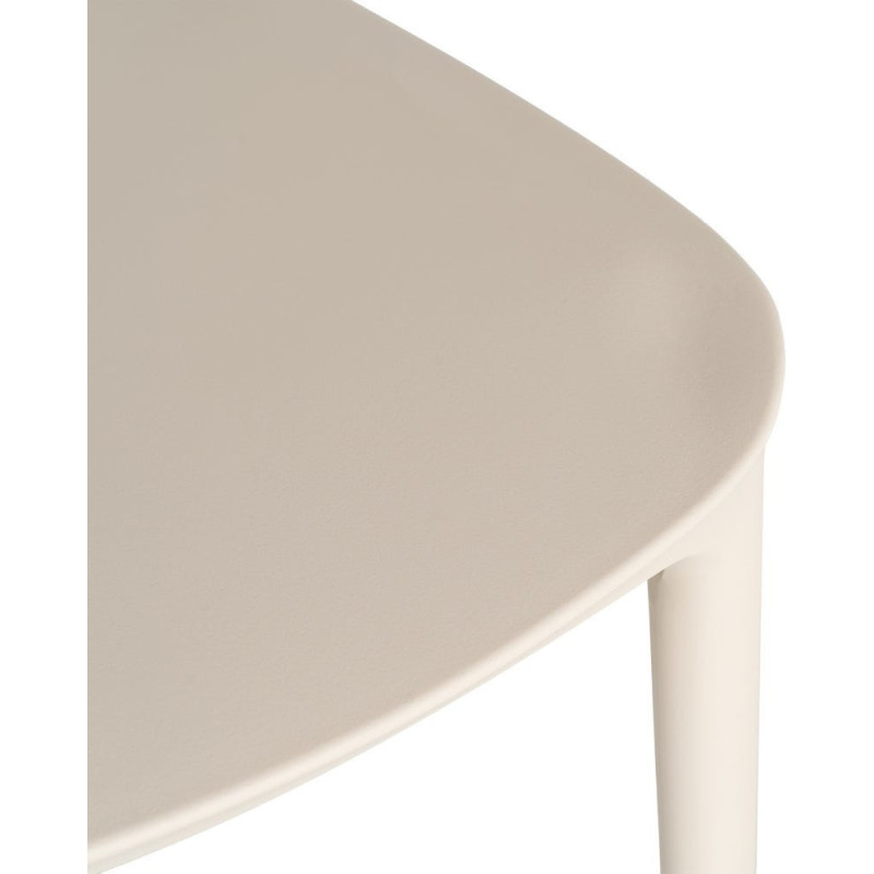 Lot de 4 Chaises de jardin design Polypropylène Blanc crème Montelia 