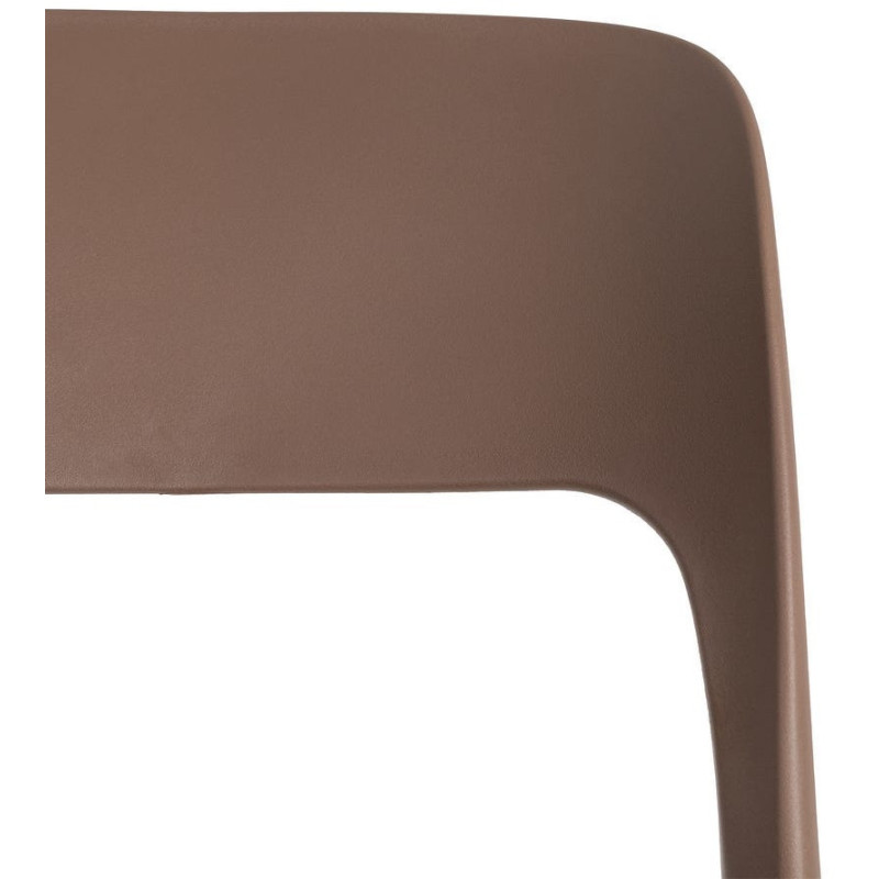 Lot de 4 Chaises de jardin design Polypropylène Marron chocolat Montelia 