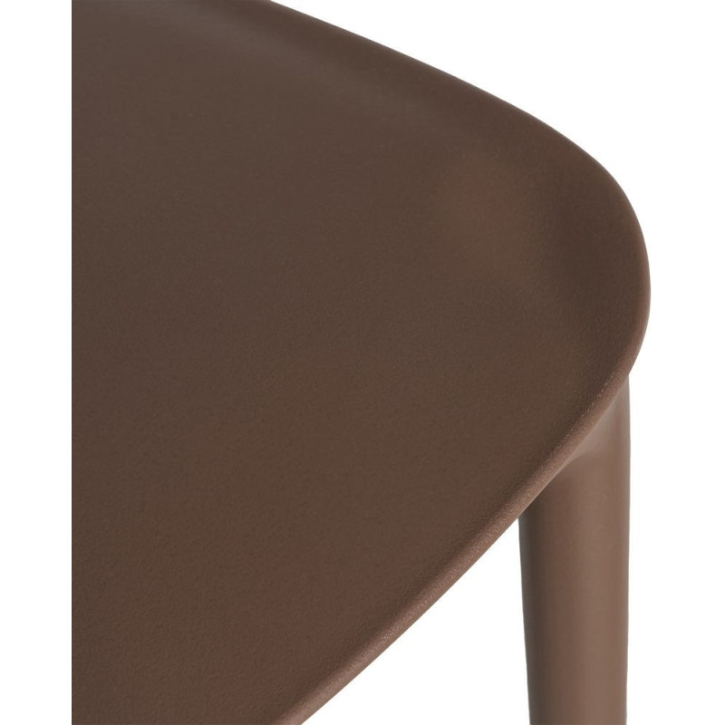 Lot de 4 Chaises de jardin design Polypropylène Marron chocolat Montelia 